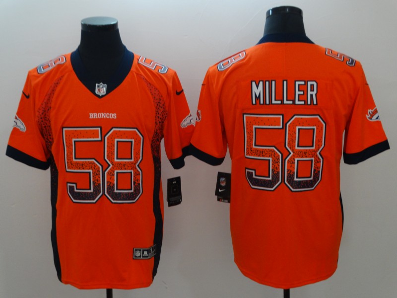 Men's Denver Broncos Von Miller #58 Orange Authentic Jersey